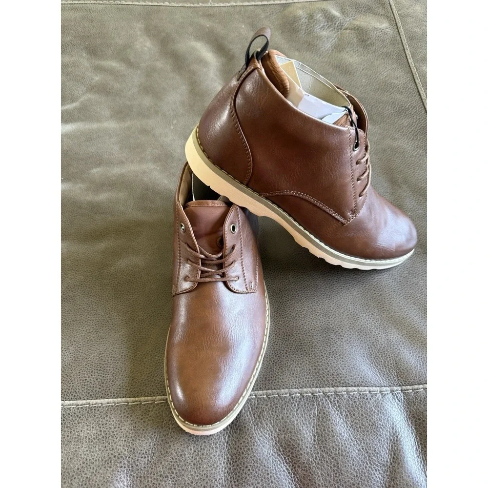 Madden NYC Hoffman Chukka Boot Lace Up Cognac‎ Mens Shoes Size 8 - New in Box
